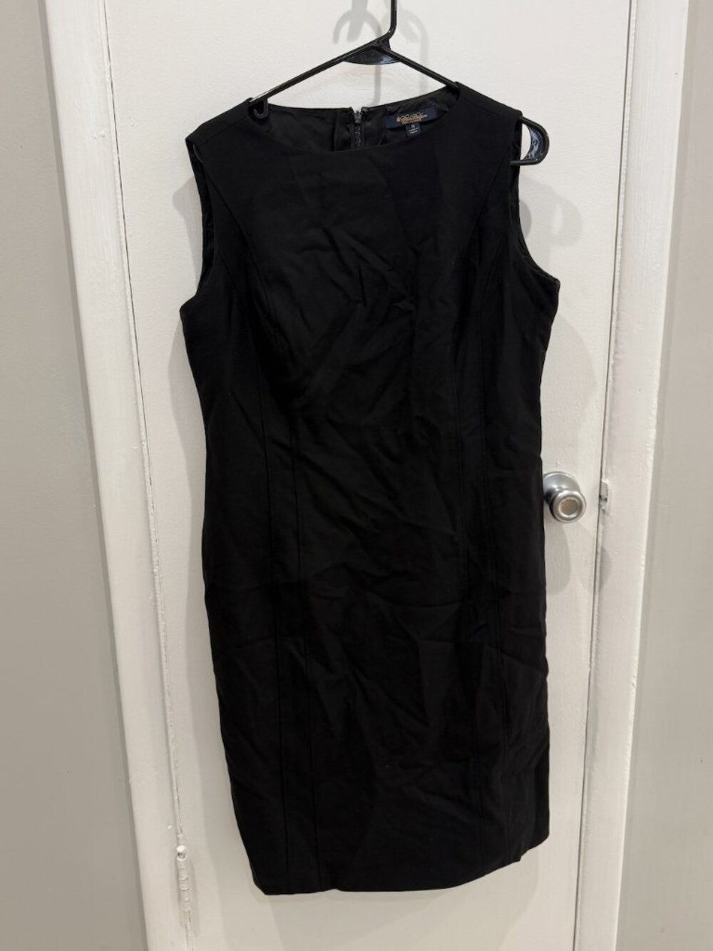 Brooks Brothers Black Wool Sheath Dress